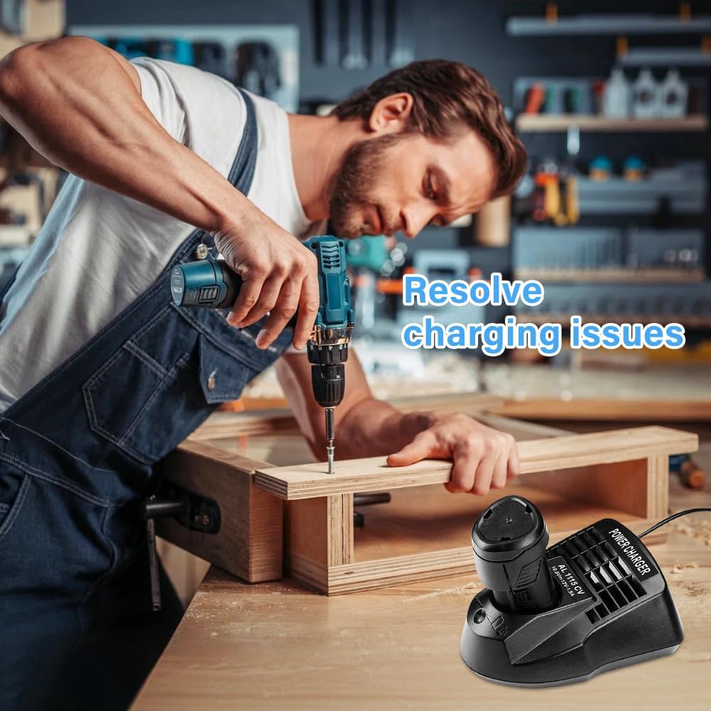 Ladegerät für Bosch 12V, Li-ion Schnellladegerät Kompatibel mit Bosch Professional 10.8V-12V AL1115C