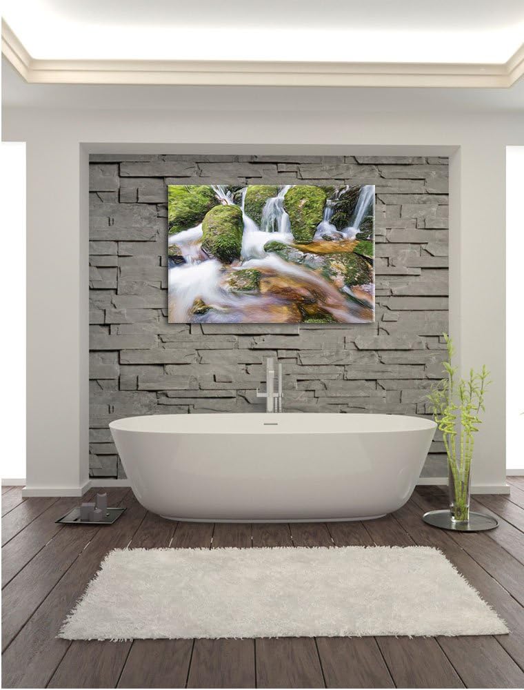 Pixxprint Gertelbach im Schwarzwald als Leinwandbild/Grösse: 100x70 cm/Wandbild/Kunstdruck/fertig be