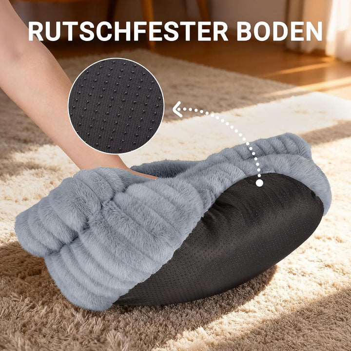 EDMIENS Katzenbett, Waschbar Indoor Katzenbett Flauschig, Rund Katzenkissen, zweiseitig Innenkissen