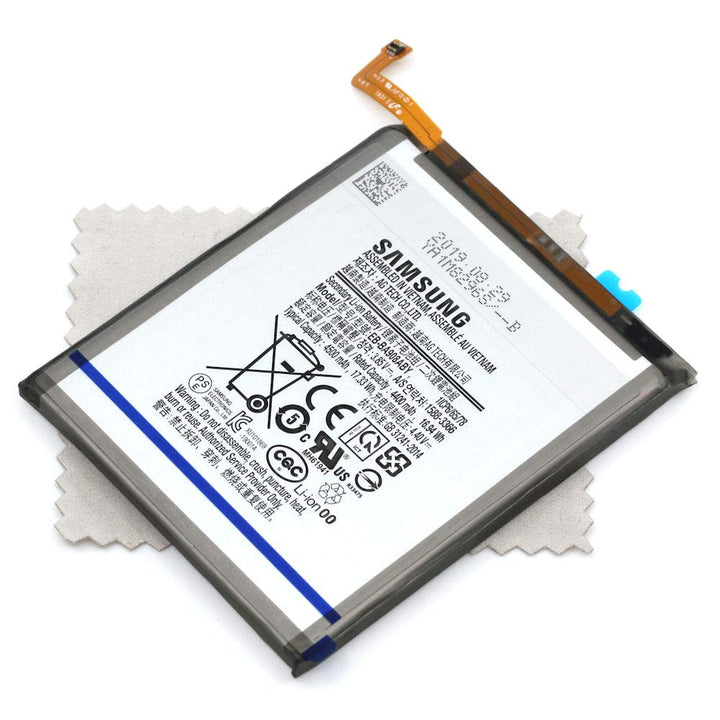 Akku für Samsung Original EB-BA908ABY für Samsung Galaxy A90 5G (A908B) mit mungoo Displayputztuch