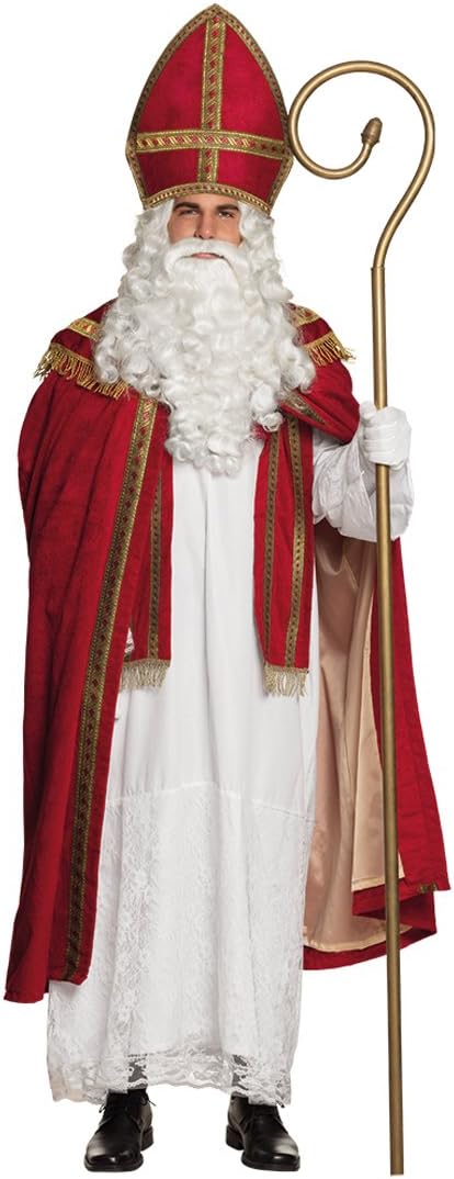 St Nikolaus Kostüm von Boland mit Perücke + Bart + Stab Gr. L/XL Weihnachten