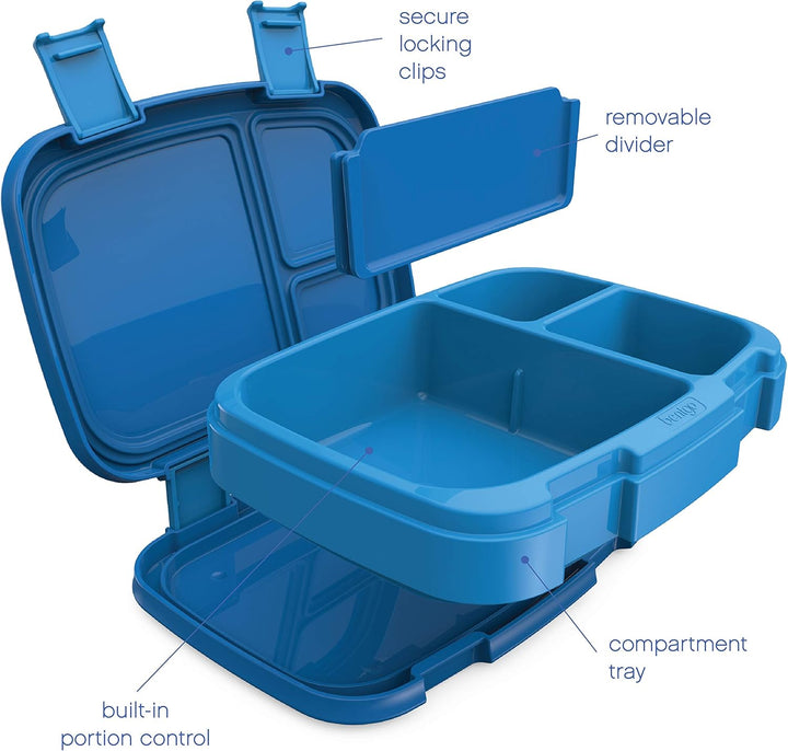 Bentgo Fresh - Auslaufsichere Lunchbox | Bento Box mit 4 Unterteilungen, Blau, Blau