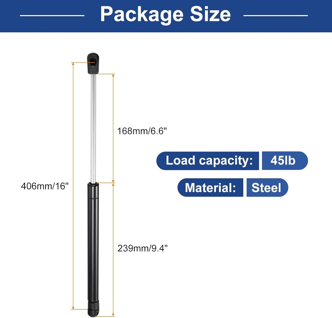 QUARKZMAN 406.4MM Gasdruckfeder, 20.43KG Gasfeder Gasdruckdämpfer für Bett Stauraum Abdeckung Tür De