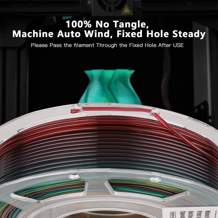 AMOLEN 3D Drucker Filament Bundle, Transparentes PLA Filament 1.75mm, Rainbow Pla, 200gx4 Spulen, Bl