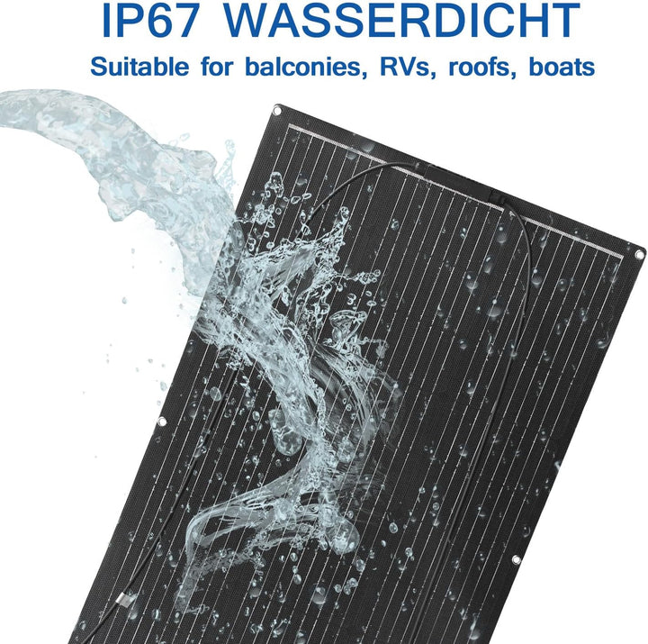 400W SolarPanel ETFE Semi Flexible(4pcs 100W) etfe Mono Solarmodul FüR Gartenhaus, Camping, Wohnmobi