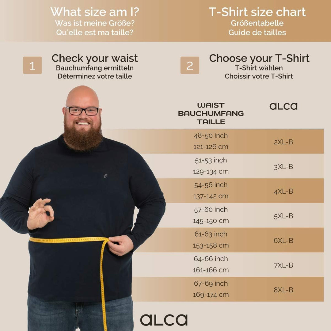 Alca Kapuze Sweatshirt für Männer mit Übergrösse Bauchumfang XXL-8XL Herren Kapuzenpullover Sweater