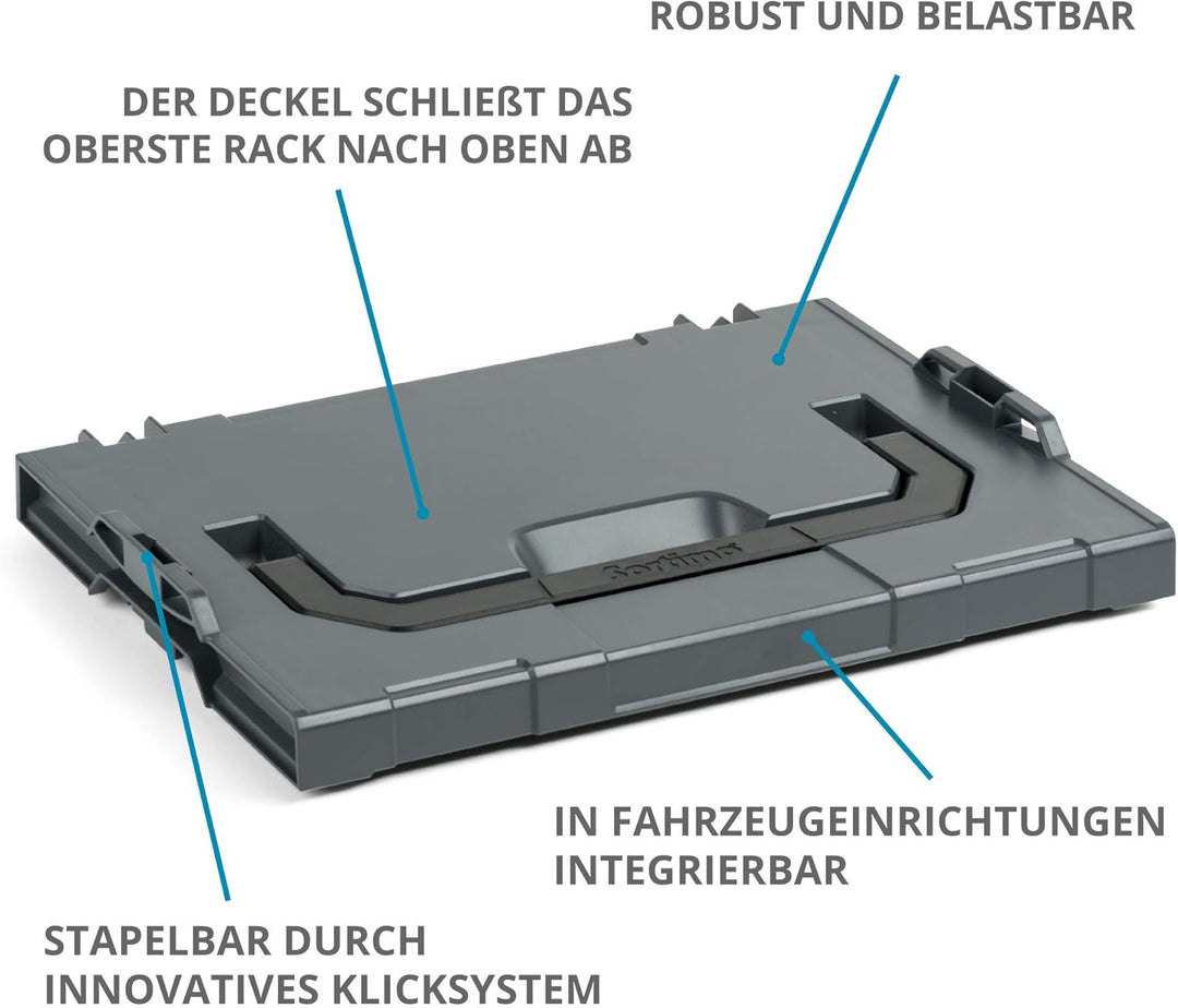 Bosch Sortimo i-Rack Deckel in Anthrazit für Werkzeugkoffer | Innovatives Transportsystem | Bosch We