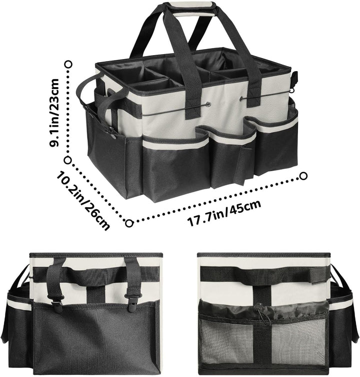 Boczif Reinigungs-Caddy-Tasche, tragbar, mit Griff, Schultergurten und Abnehmbarer Trennwand, Werkze
