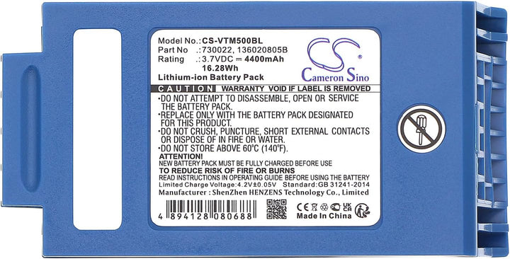 CS-VTM500BL Akkus 4400mAh Kompatibel mit [Vocollect] A4700, A500, T5, Talkman A500, Talkman T5, für