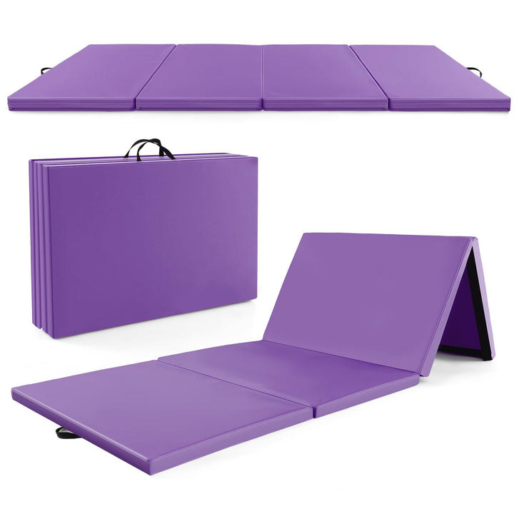 GOPLUS Turnmatte klappbar, 300×117×5cm Weichbodenmatte mit 2 Tragegriffen & Klettverschlüssen, Gymna
