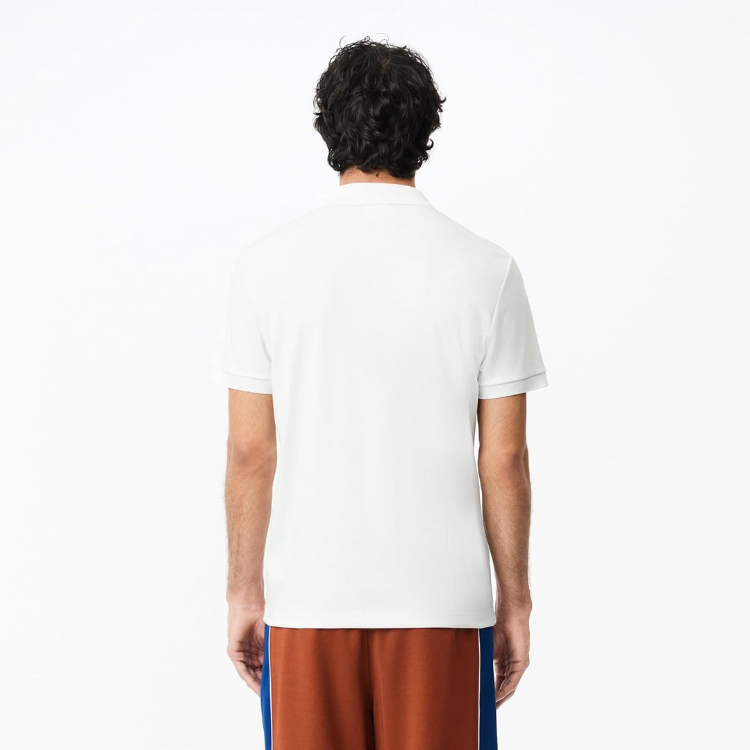 Lacoste Herren Polo-Shirt Kurzarm DH2050, Männer Polo-Hemd,2 Knopf,Regular Fit S White (001), S Whit
