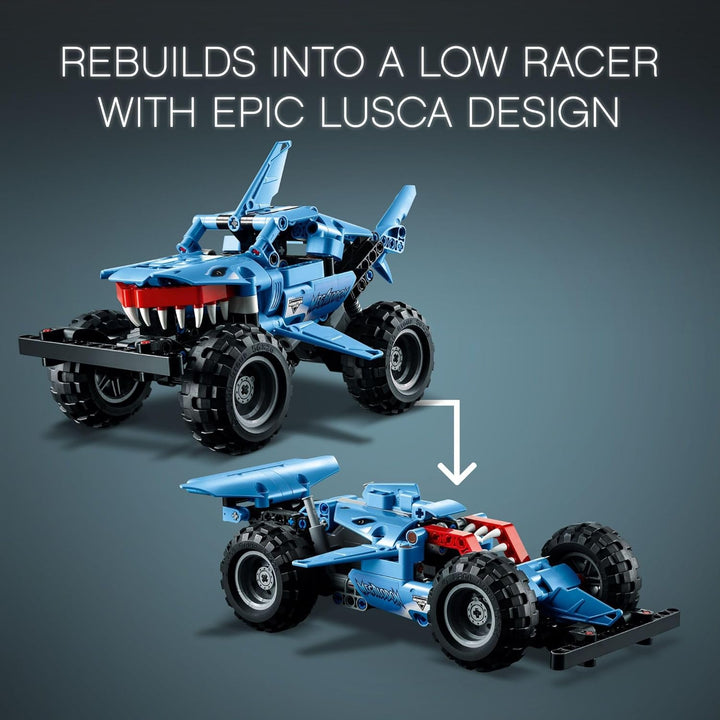 LEGO Technic Monster Jam Megalodon 42134 Model Building Kit; A 2-in-1 Build for Kids Who Love Monste