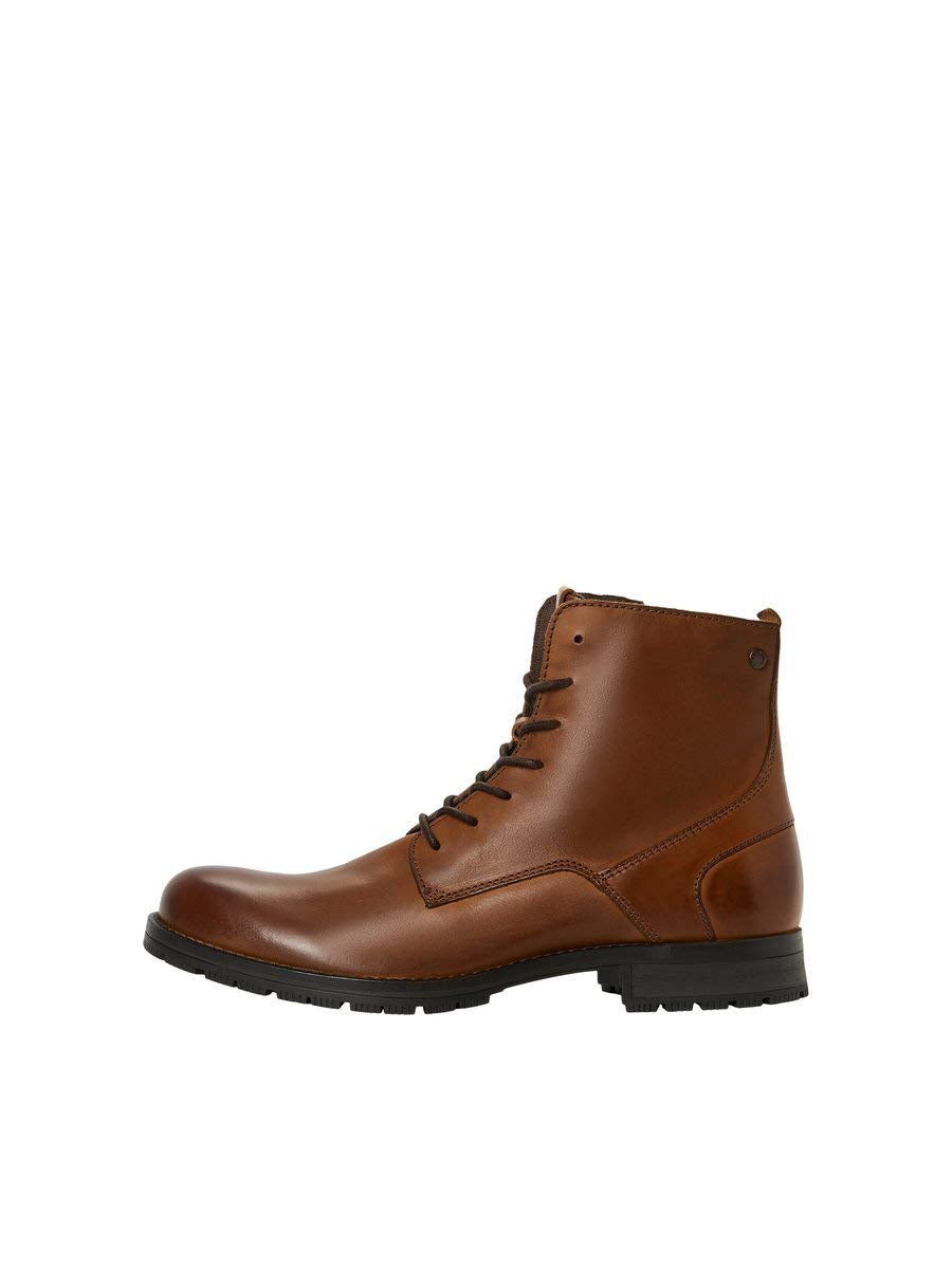 JACK & JONES Herren Jfworca Leather Anthracite 19 STS Chukka Boots 40 EU Cognac, 40 EU Cognac