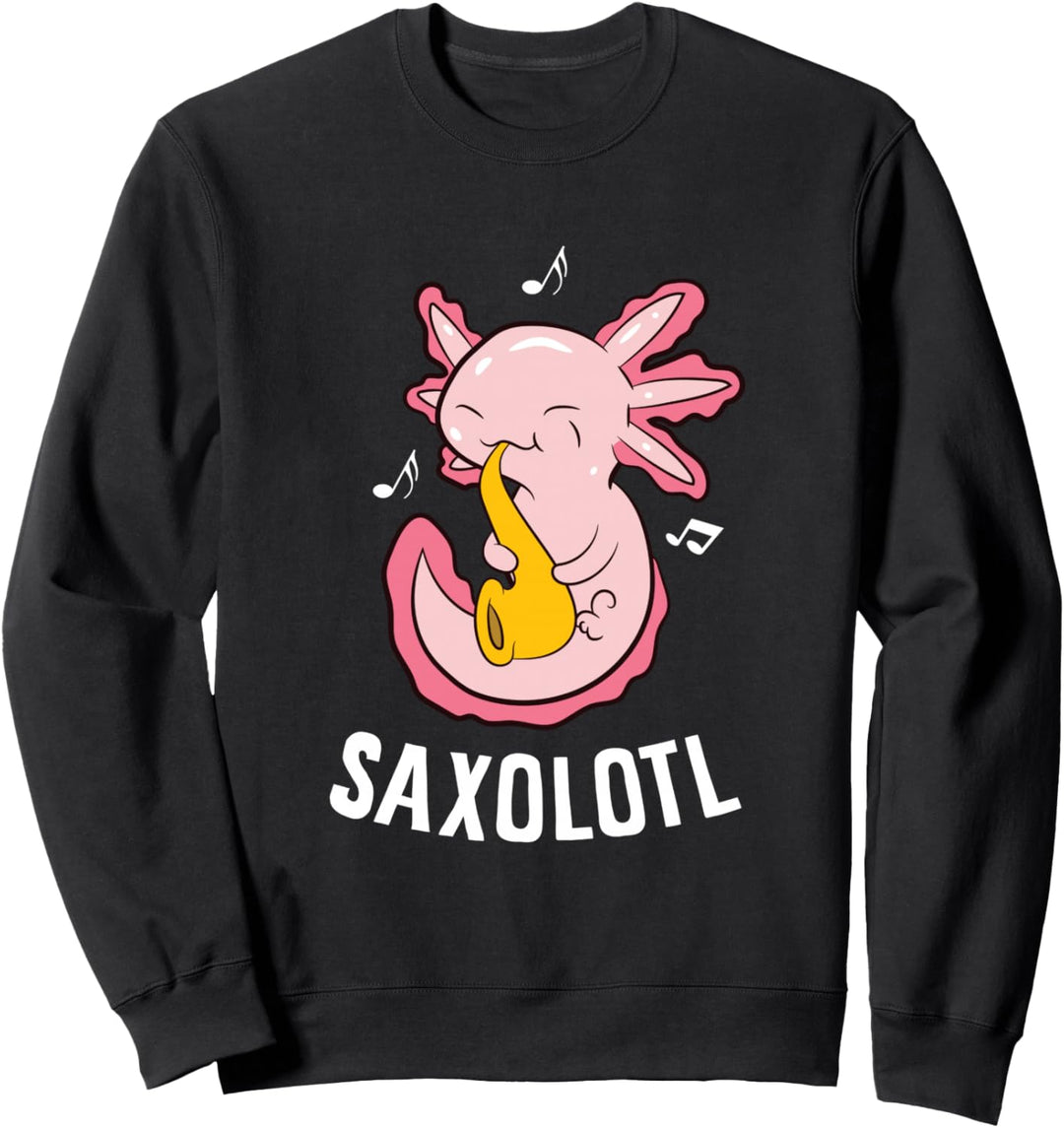 Axolotl Lover Saxolotl Funny Saxophone Axolotl Sweatshirt