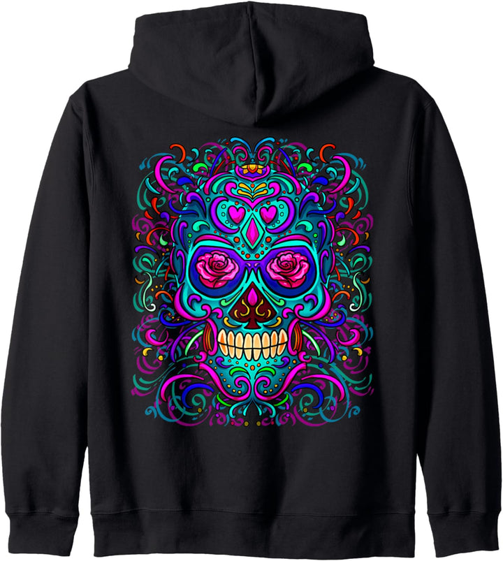 Zuckerschädel Grafik Kapuzenjacke