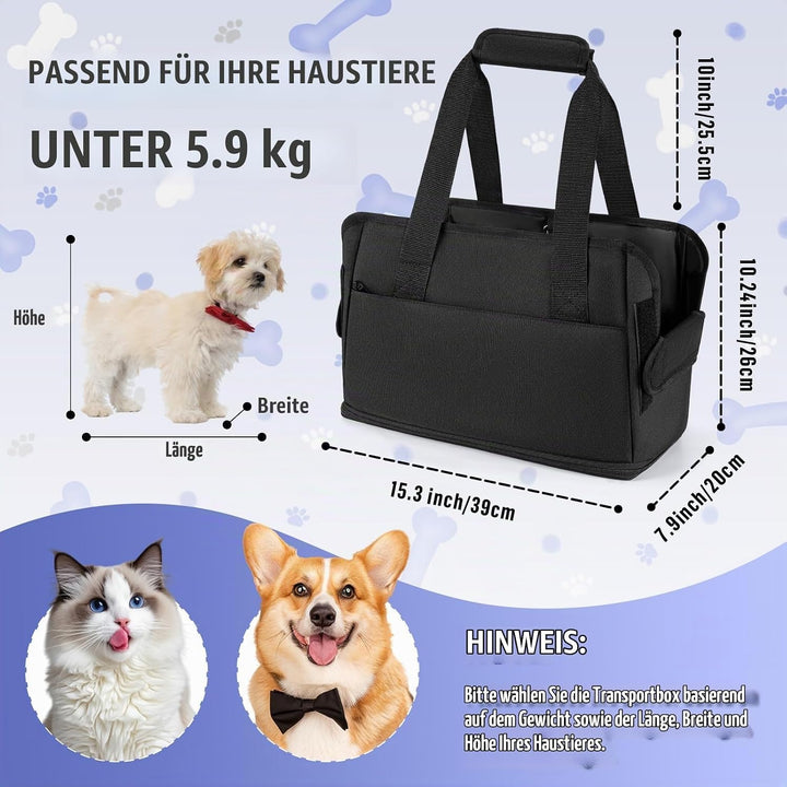 Tragetasche für kleine Hunde Kaninchen Katze Transporttasche Katze Reisetasche Faltbar Hundetasche f