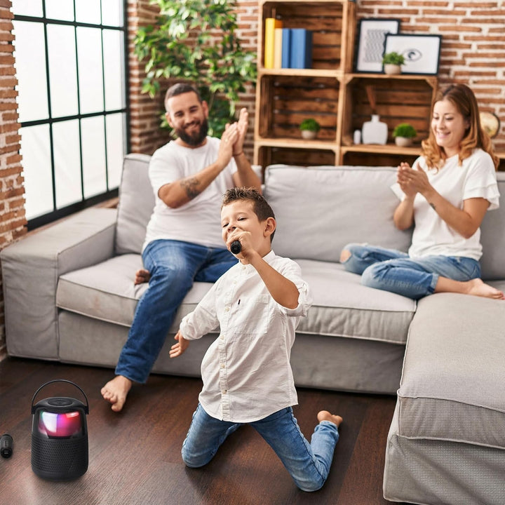 Maginon KKS-2M Karaoke Maschine mit 2 Mikrofonen Kinder Bluetooth Karaoke-Anlage Wireless Lautsprech