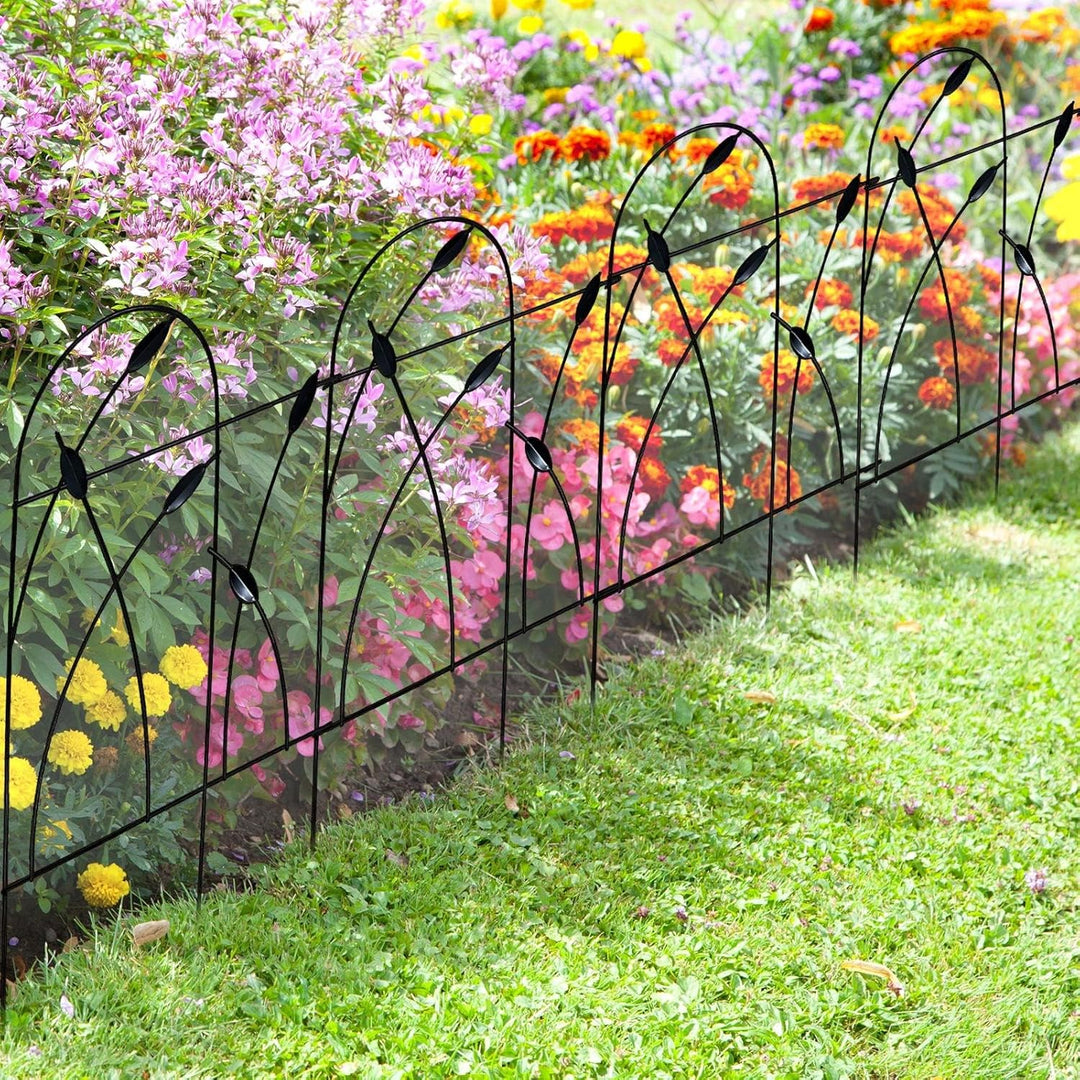Thealyn Metall dekorative Gartenzaun Grenze, 81 cm x 4.87m, rostfrei Schmiedeeisen Landschaft Zaun f