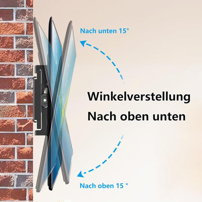 JXMTSPW TV Wandhalterung Neigbar Halterung für die 32-75 Zoll TV LCD LED Flach&Curved Fernseher Halt