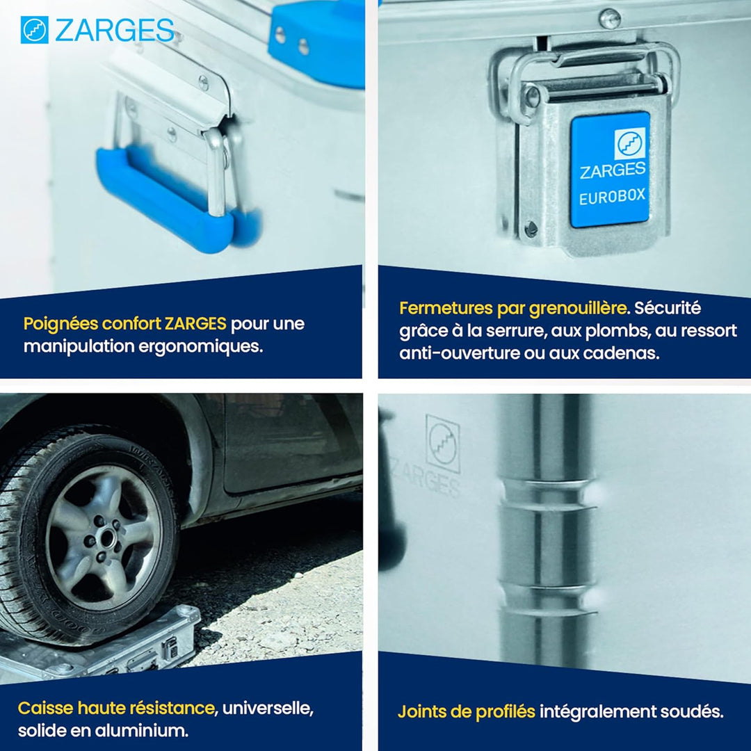 Relags Box Zarges Eurobox - 239 Liter, Silber, 240 L, 407060 240 Liter, 240 Liter