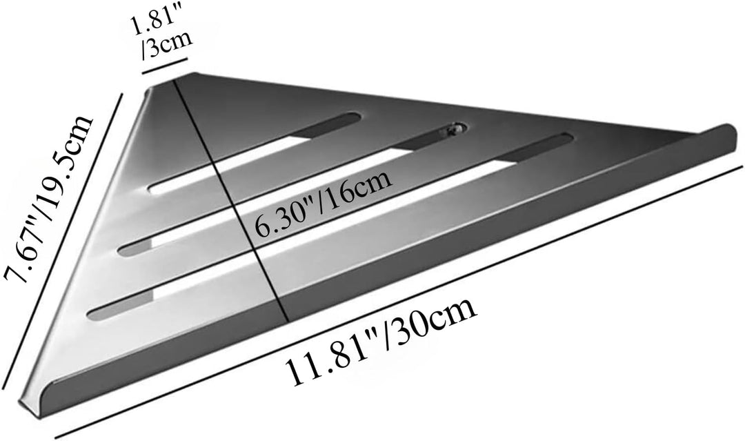 Biutimarden 30CM Chrom Duschregal Ohne Bohren Eckablage Badregal Selbstklebende SUS304 Edelstahl Dus