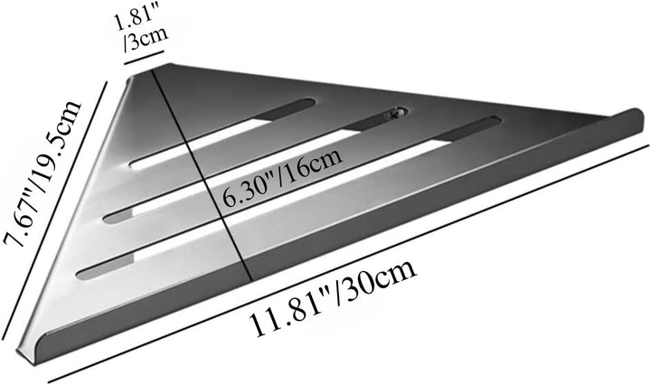 Biutimarden 30CM Chrom Duschregal Ohne Bohren Eckablage Badregal Selbstklebende SUS304 Edelstahl Dus