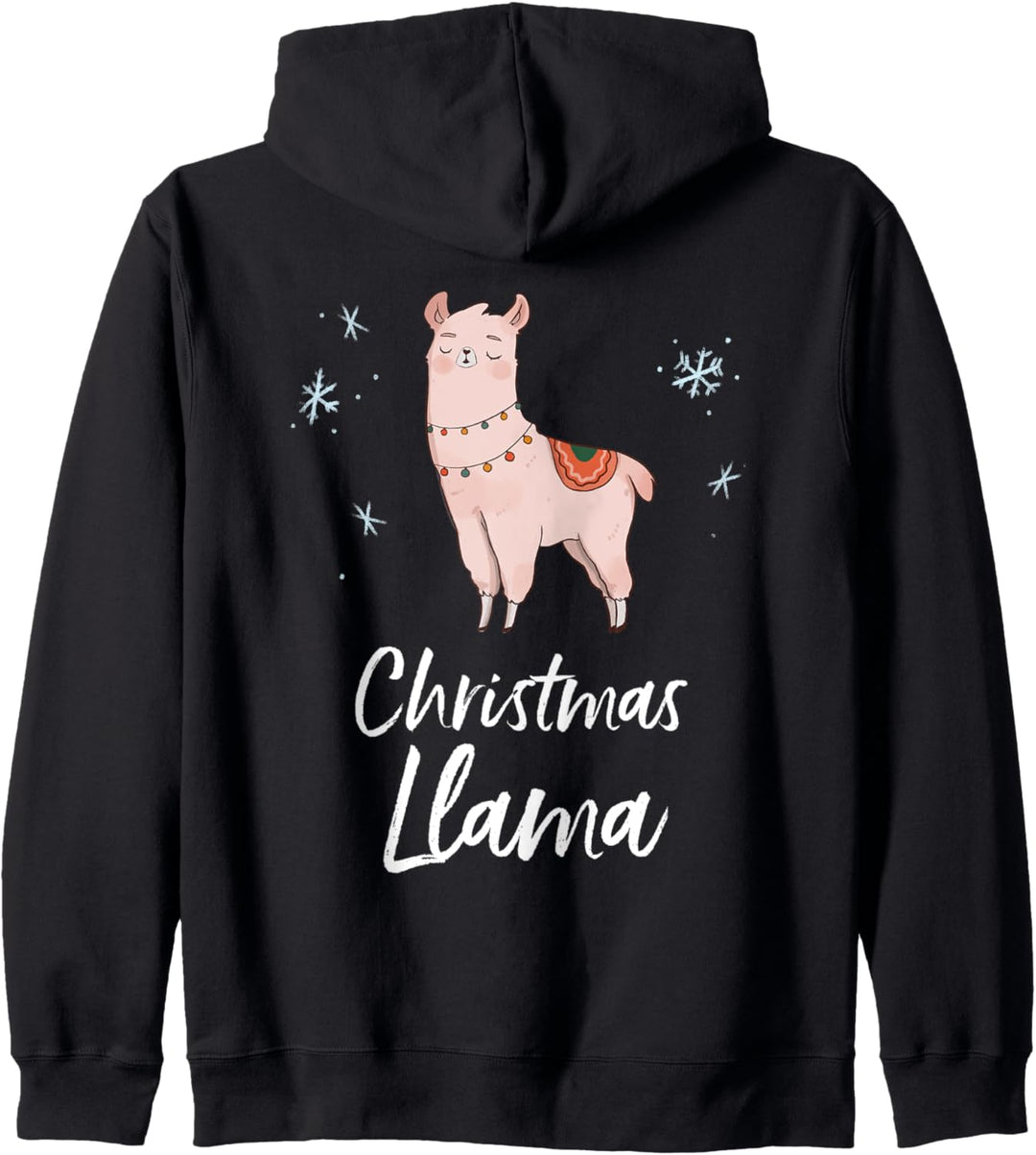 Weihnachts-Lama Lustig Niedliches Tier Christmas Pyjama Kapuzenjacke