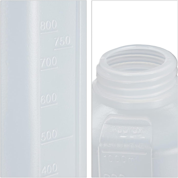Relaxdays 8 x Quetschflasche, 1000 ml, für Saucen, Spritzflasche zum Befüllen, Squeeze Flasche, Kuns
