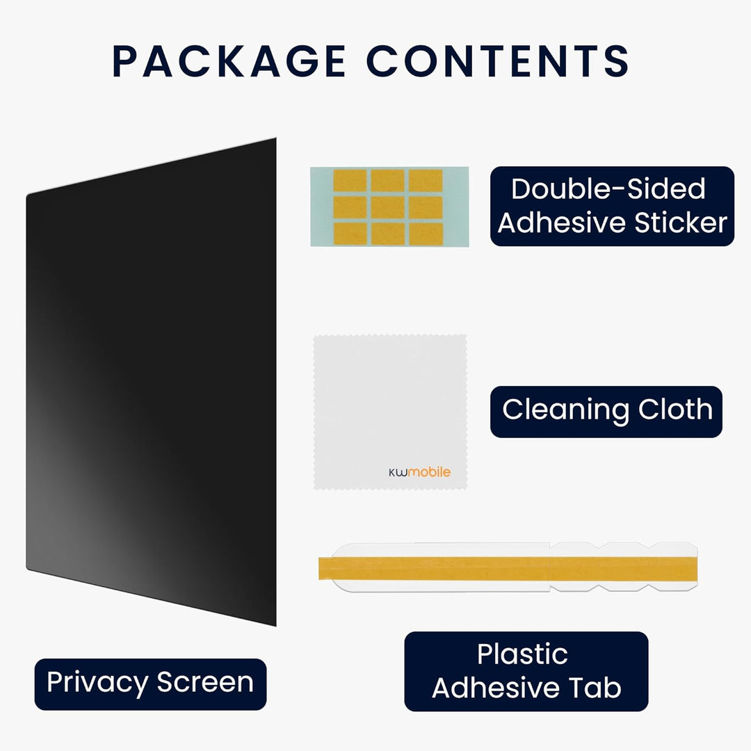 kwmobile Sichtschutzfolie für 15.6" Laptop (16:9) 345x195mm Folie - Blickschutzfolie Privacy Screen