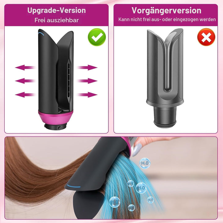 Upgraded Haarglätter Aufsatz für Dyson Airwrap HS01 HS05 HS08, Pre-Styling Trockner Bürste für locki