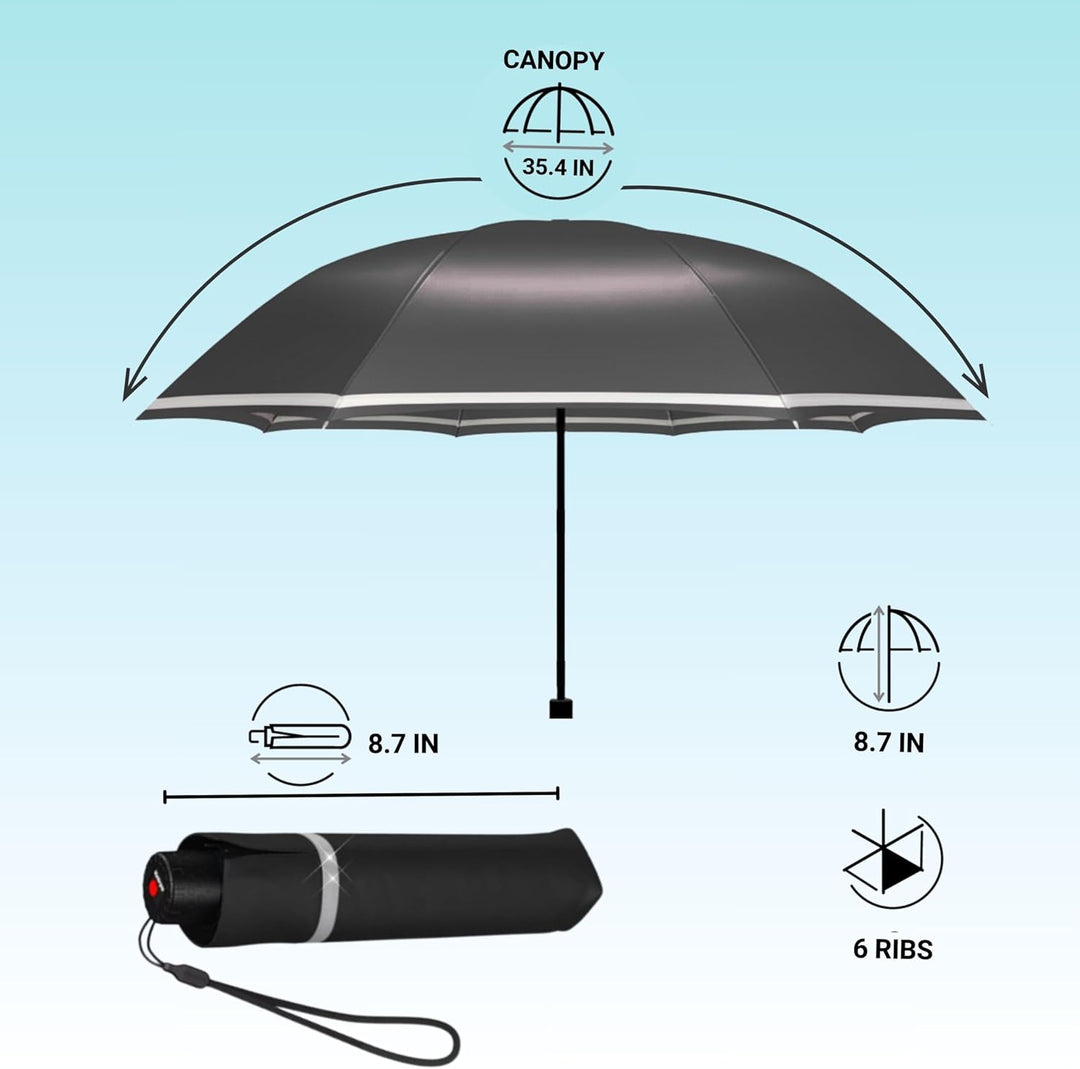 Knirps Rookie manual - Kinderregenschirm black Schwarz, Schwarz