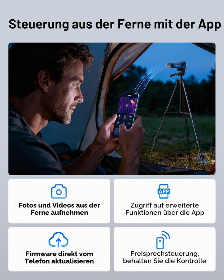 TOPDON wärmebildkamera Jagd TS004 Pro, 384 x 288 IR-Auflösung, 19mm Objektiv Wärmebild-Monokular, 50