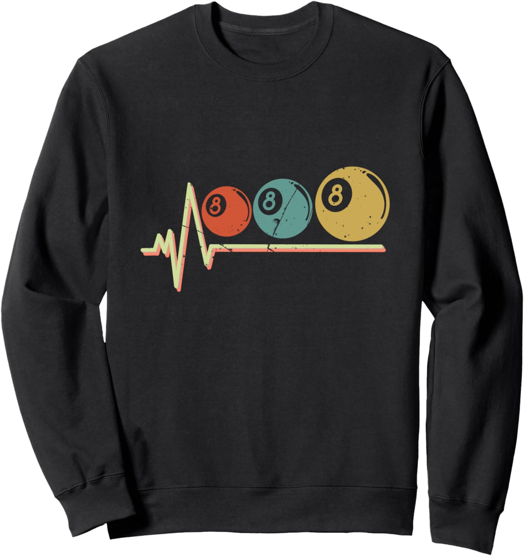 Pool-Spieler Geschenk Billardball Herzschlag Sweatshirt