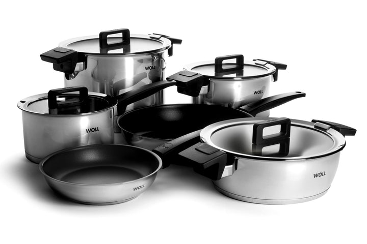 Woll Concept Topfset 4-teilig mit Deckel aus Edelstahl, für alle Herdarten geeignet, backofenfest bi