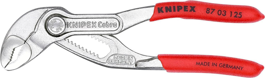 KNIPEX Cobra, Mini-Wasserpumpenzange | Rohrzange, klein, Chrom-Vanadium, Rostschutz verchromt, 125 m
