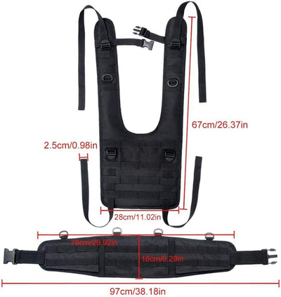 Tactical Vest, Harness Chest Waist Pack Taschen funktionale Taillen-Packs 600D für Airsoft Jagd Wand