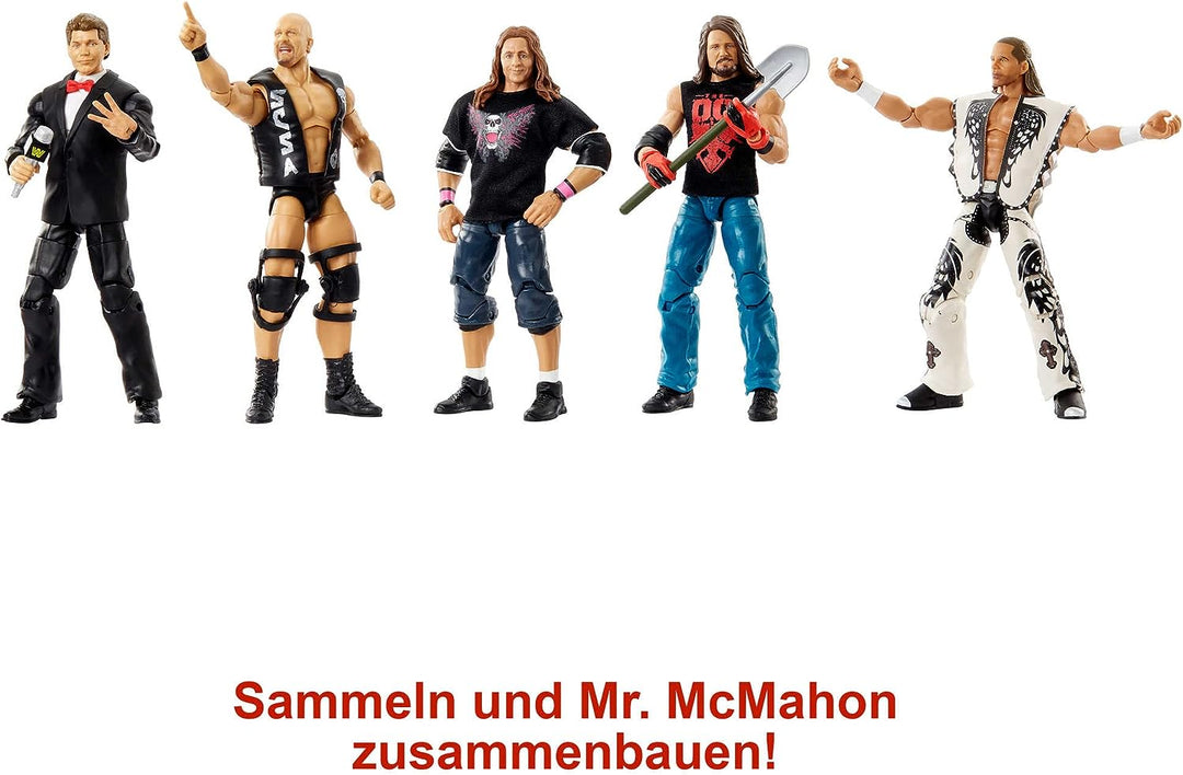 WWE HDD86 - "Hit Man" WrestleMania Action-Figur (ca 15 cm) mit Eintritts-Shirt &amp; Vince McMahon Figur