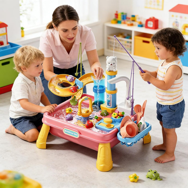 Generisch Kinder-Wasser-Spielbrett,Mit integrierter Pumpe für den Aussenbereich - Wasser-Aktivitätst
