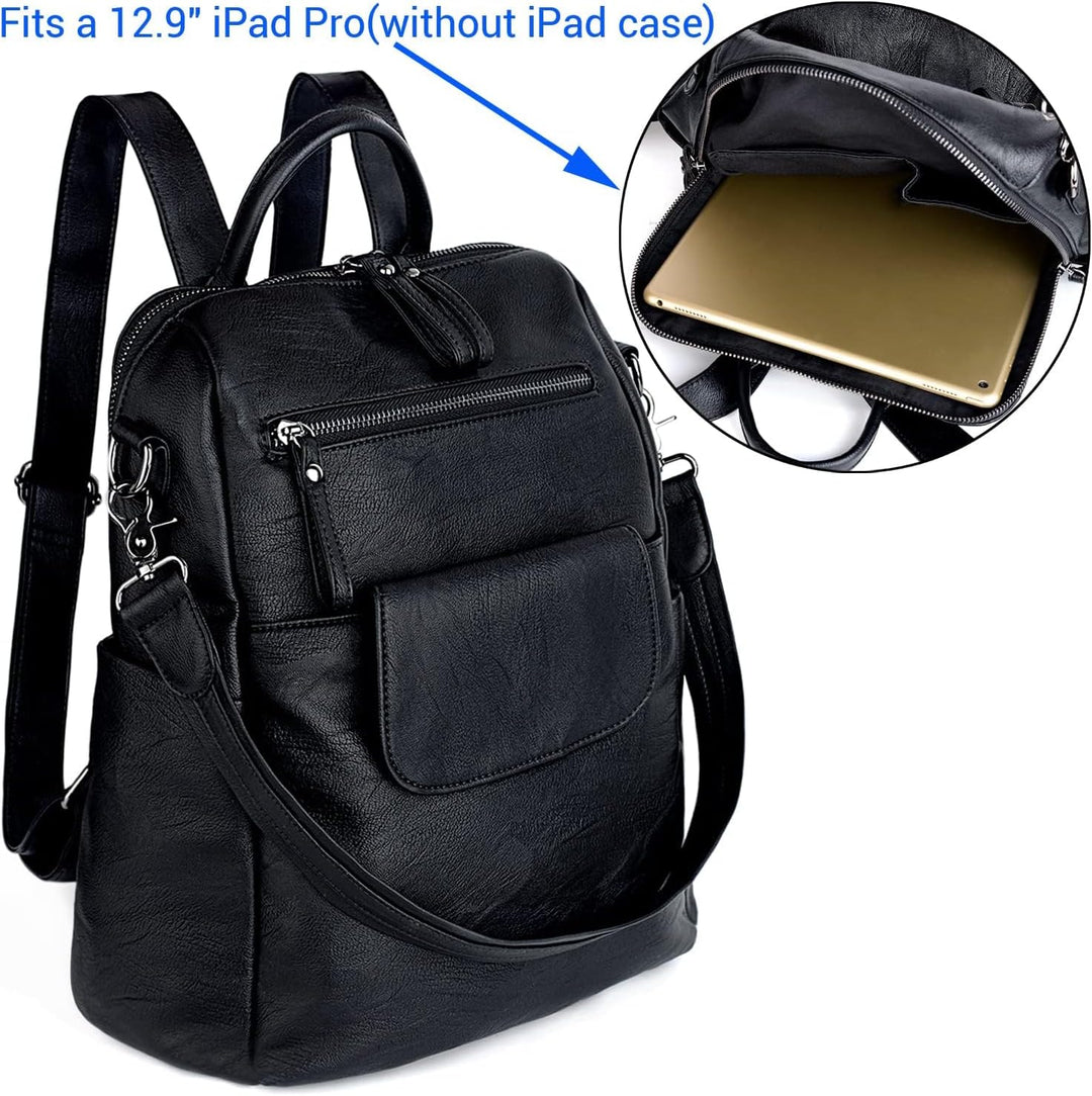 UTO Rucksack Damen Elegant mit Schultergurt Modischer Multifunktionsrucksack Schultertasche Herren P