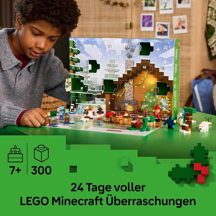 LEGO Minecraft Advent Calendar 2025 for 7+ Year Old Boys & Girls - Christmas Countdown Toy with 24 S
