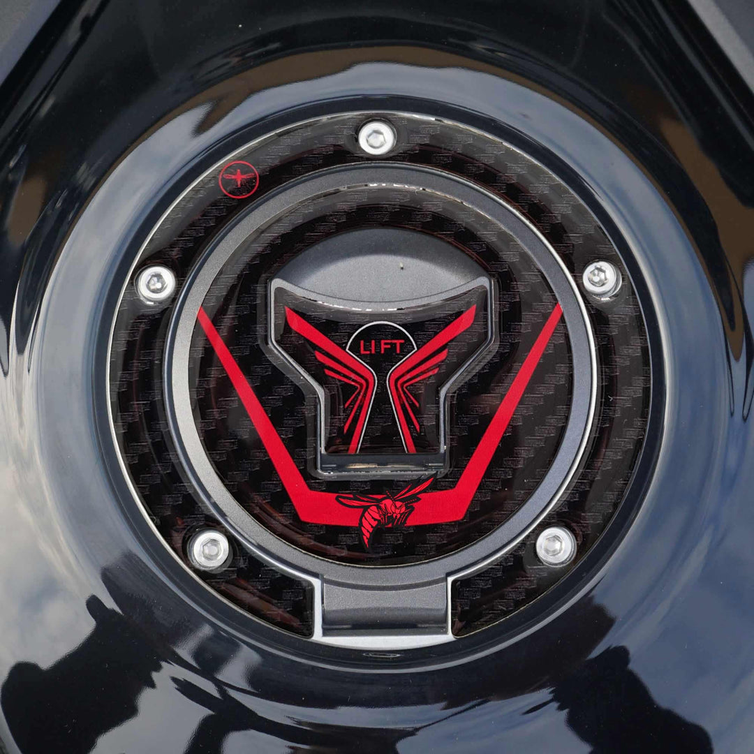 labelbike - 3D Aufkleber Dekoration und Schutz für Motorrad-Tankdeckel kompatibel mit Honda Hornet 5