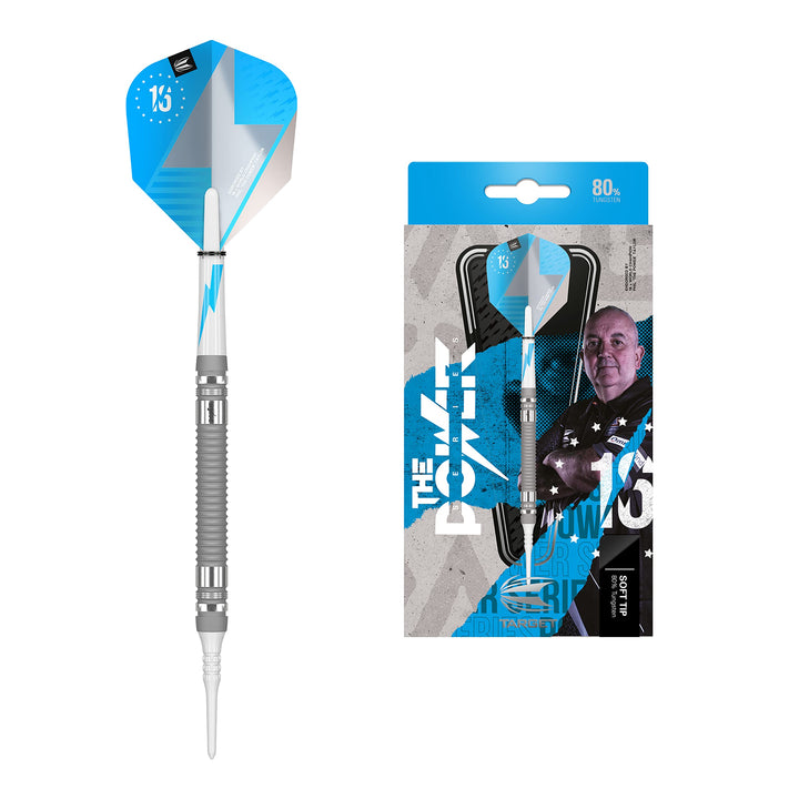 Target Darts Phil Taylor Power Series Wolfram Softdarts-Set Dartpfeile - Schwarz und Silber Silber 2