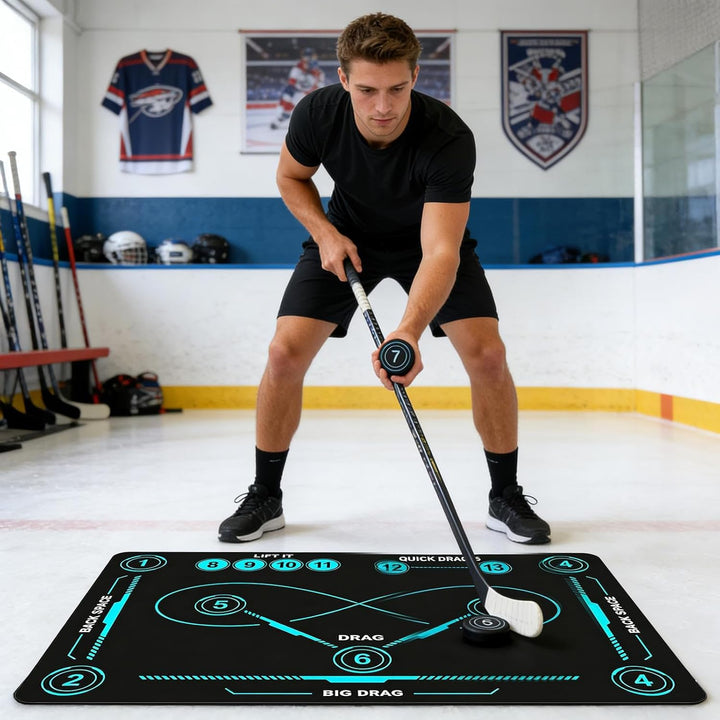 Feldhockey Trainingsmatte, Eishockey Training rutschfest, 50 * 80cm Hockey Matte, Ballkontrolle Übun