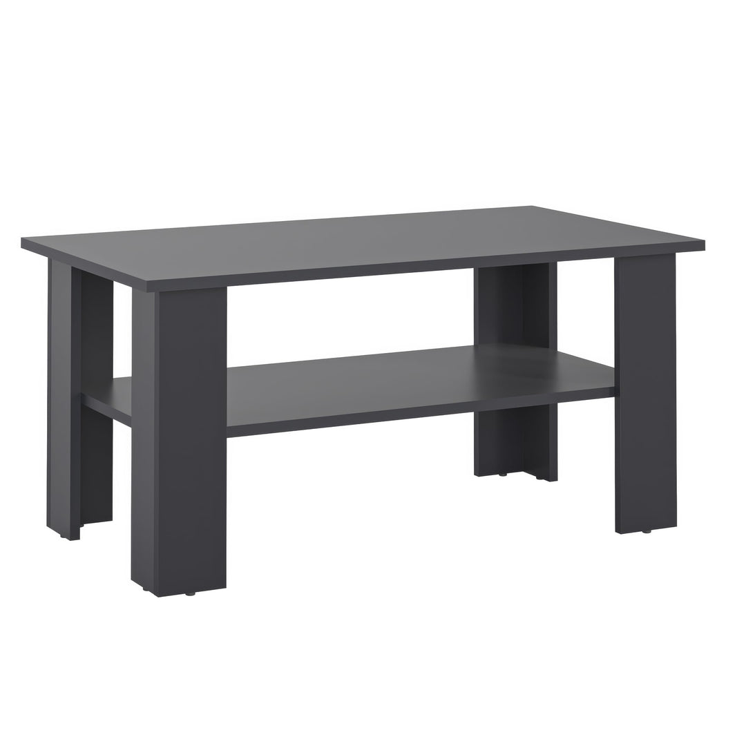 KOMTO Couchtisch Anthrazit Vienna - Wohnzimmertisch Modern Couchtisch Holz 90 x 50 x 43 cm Tisch Woh