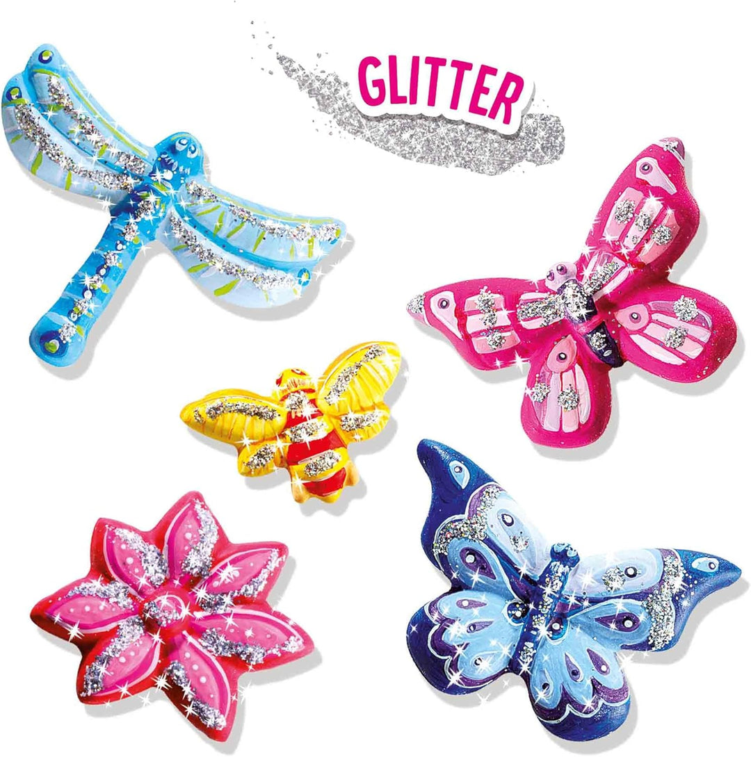 SES Creative Gips & Malset - Glitzerschmetterlinge + Einhörner Set Glitzerschmetterlinge und Einhörn