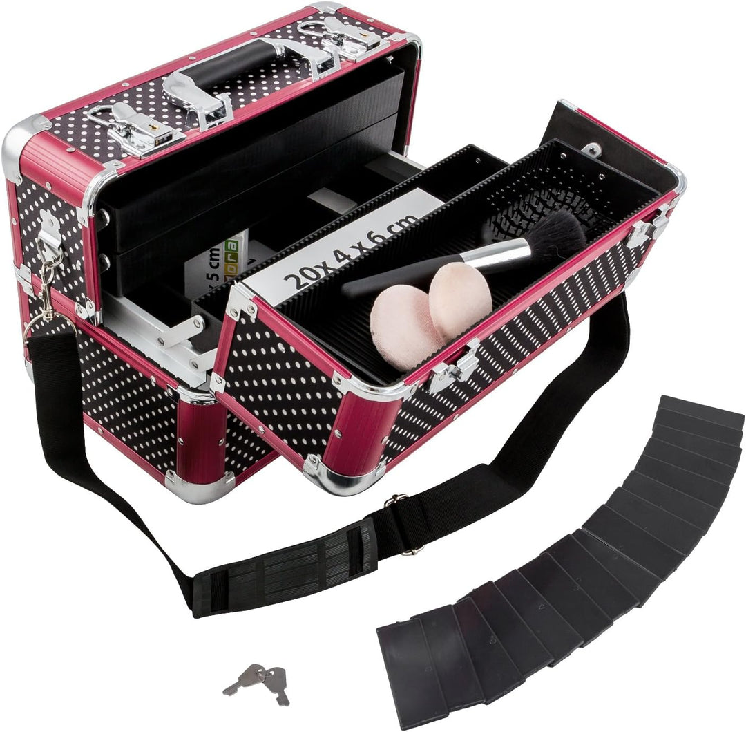 anndora Beauty Case Kosmetikkoffer - Stilvoller Schmuckkoffer, Schminkkoffer mit robustem Aluminiumr