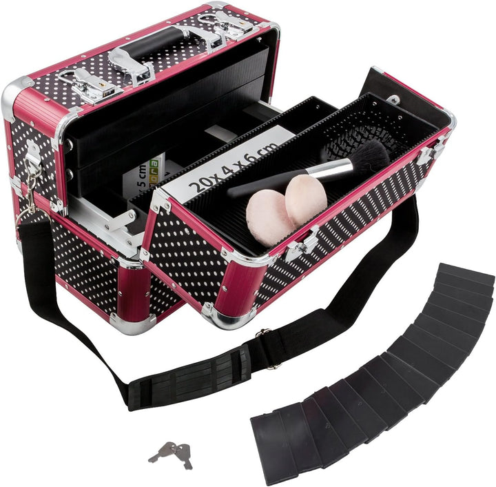 anndora Beauty Case Kosmetikkoffer - Stilvoller Schmuckkoffer, Schminkkoffer mit robustem Aluminiumr
