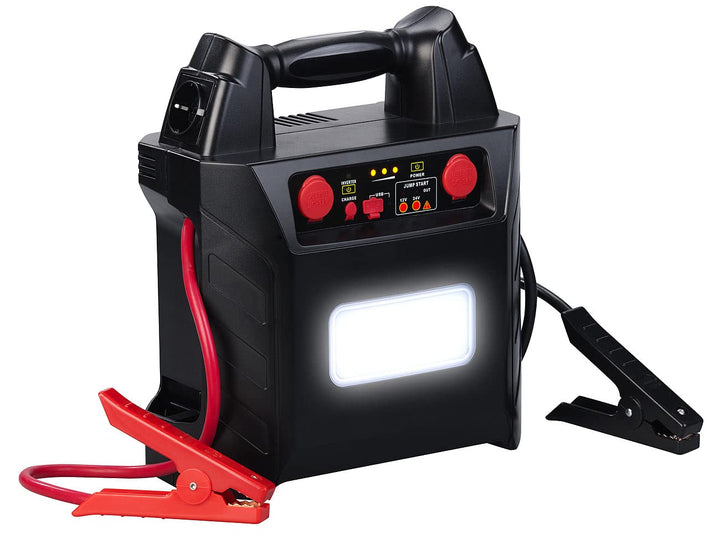 revolt Autostarter: 5in1-Starthilfe für 12/24V &amp; Powerbank, 230 V, 2x12V, USB, 40Ah, 2000A (Kfz Star