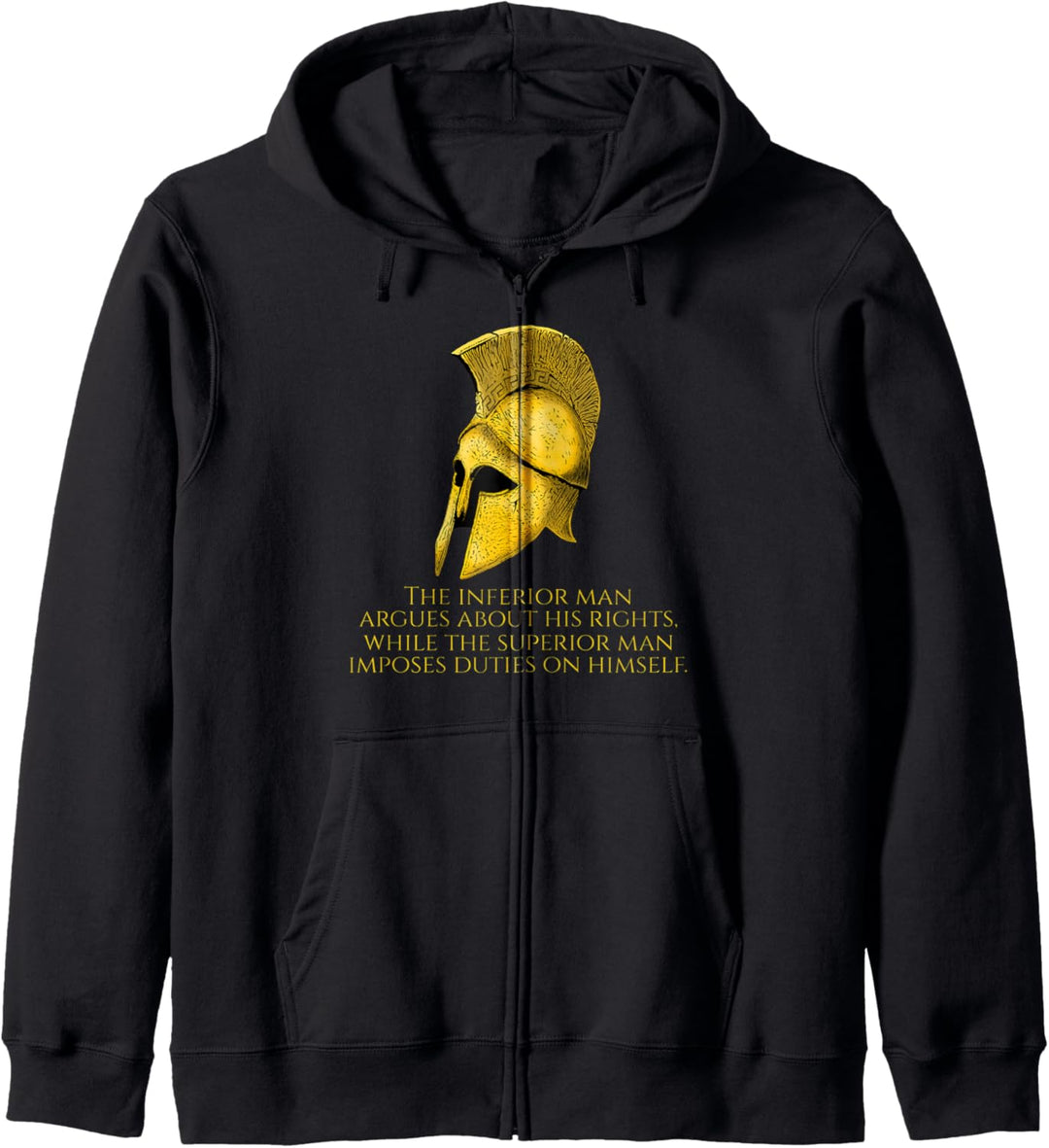 Motivational Anti Socialist Ancient Greek Spartan Helmet Kapuzenjacke