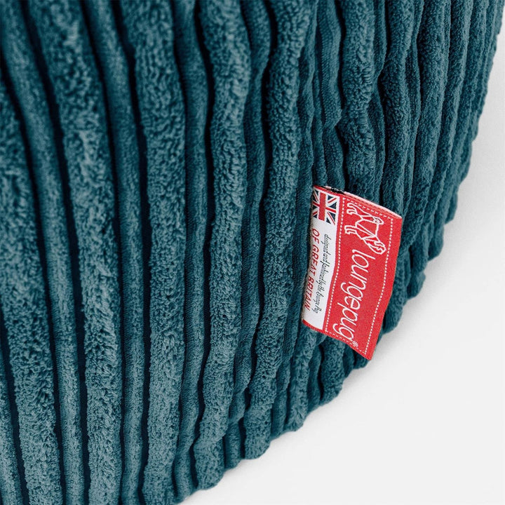 Lounge Pug, Fusshocker Pouf, Cord Blaugrün, Cord Blaugrün